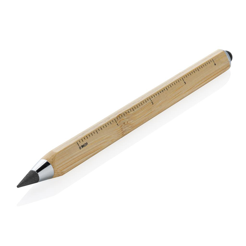 Crayon en bambou avec règle - image 2